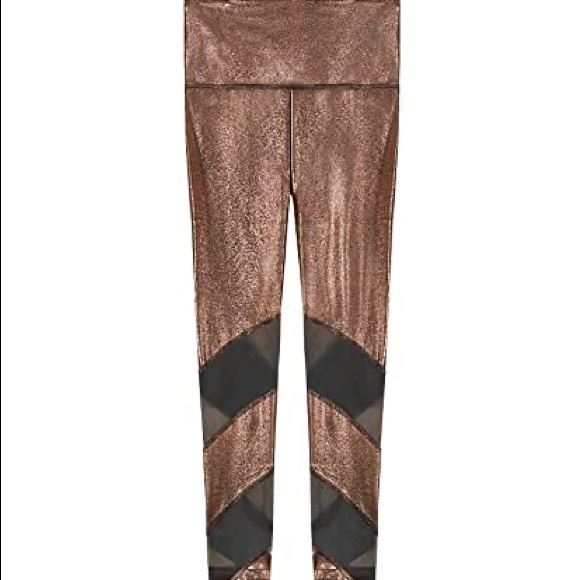 VS PINK ultimate Leggings Copper and Mesh RARE - Picture 3 of 6